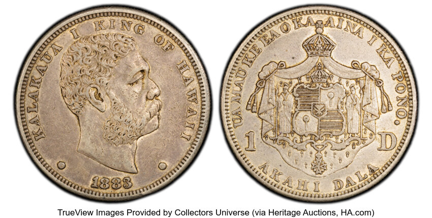 1883 $1  Hawaii MS thumbnail 3