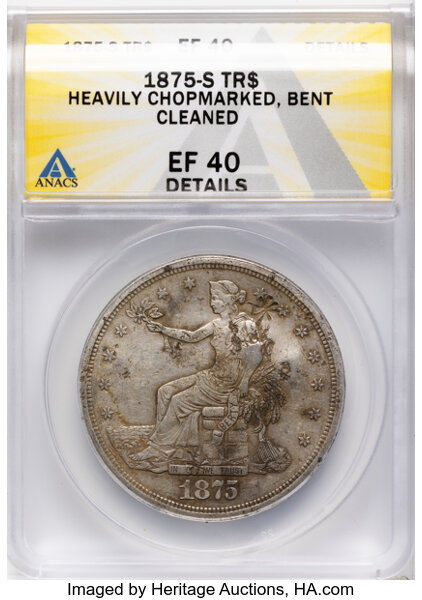 1875-S Trade$ Chopmarked MS thumbnail 2