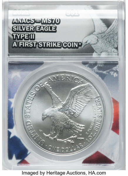 2021-S $1  Silver Eagle, Type 2 PR DCAM thumbnail 17