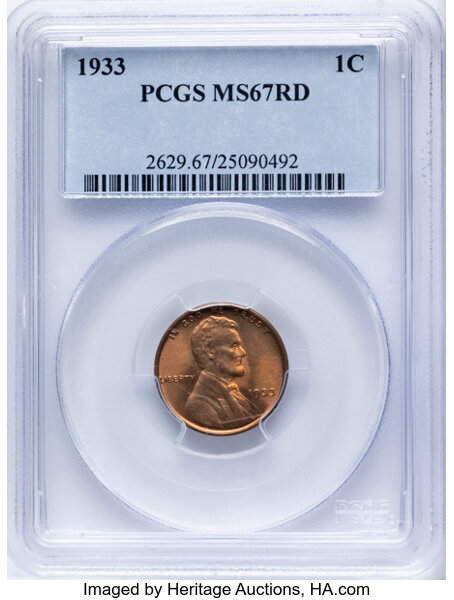 Lincoln Cent 1c Wheat Reverse, 1909-1958 MS RD [Type] OGP thumbnail 3