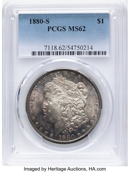 1880-S $1  Doubled Date, VAM-63 VG10 CAC thumbnail 21