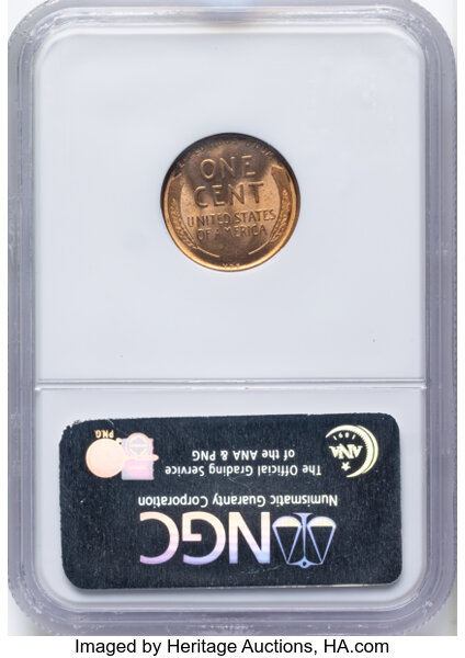 Lincoln Cent 1c Wheat Reverse, 1909-1958 MS RD [Type] OGP thumbnail 8