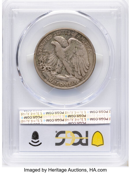 1917-S 50c Mintmark Reverse XF45 thumbnail 2