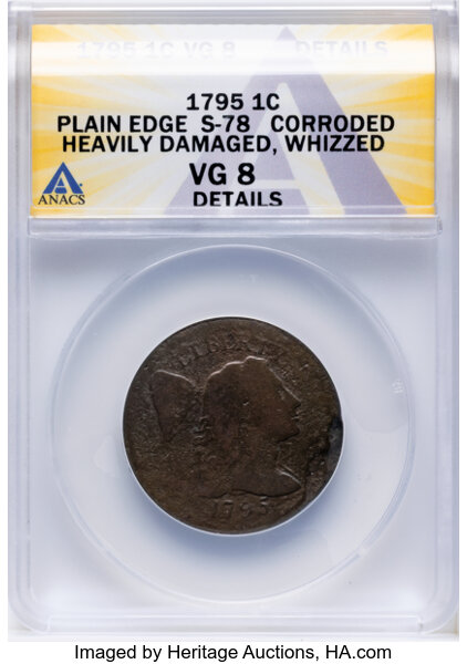 1795 1c Plain Edge, S-78  MS BN thumbnail 2