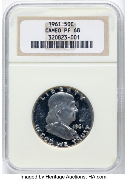Franklin Half Dollar Set 50c 1950-1963, 14 Coins PR CAM thumbnail 17