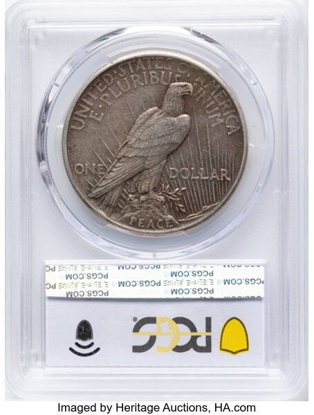 1921 $1  Peace, High Relief XF45 thumbnail 2