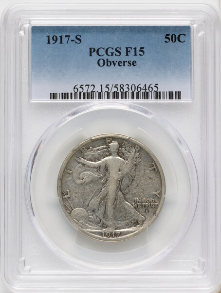 1917-S 50c Mintmark Obverse MS thumbnail 2