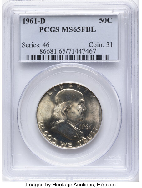 1961-D 50c MS FBL thumbnail 3