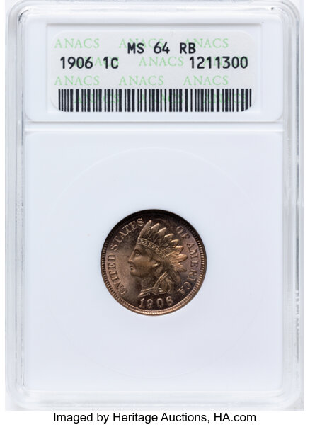 1906 1c 06 in Denticles, S-70 MS RB thumbnail 2