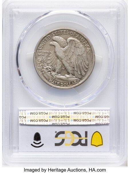 1917-D 50c Mintmark Reverse VF35 thumbnail 2