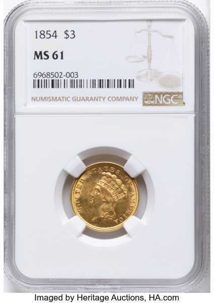 1854 $3  MS thumbnail 3