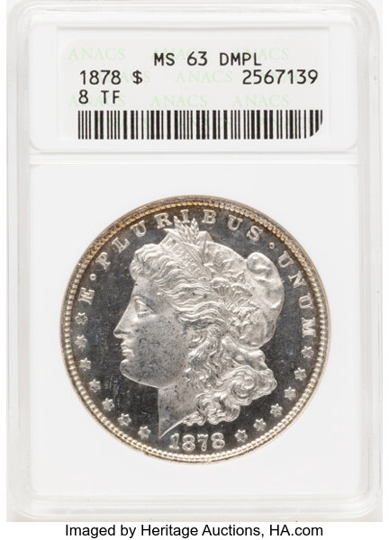 1878 8TF $1  Lines in LIB, VAM-2 MS DMPL thumbnail 2