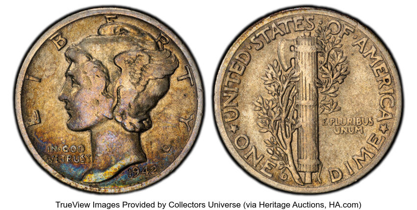 1942/1-D 10c Overdate, FS-101 MS thumbnail 2