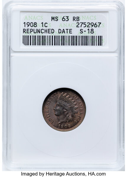 1908 1c MS RB thumbnail 3