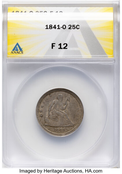 1841-O 25c MS thumbnail 2