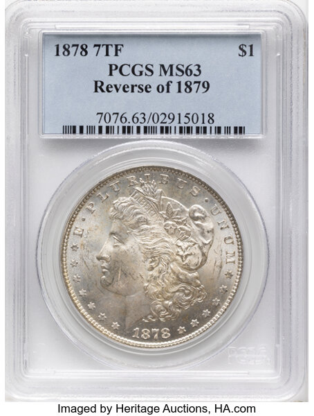 1878 7TF $1  Reverse of 1879, Short Leaf, VAM-203A MS thumbnail 11