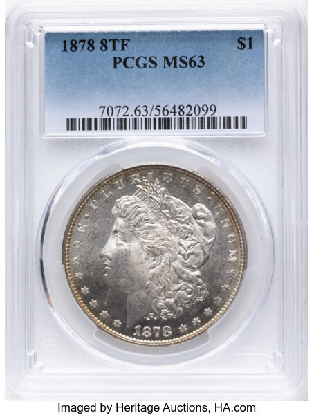 1878 8TF $1  Denticle Chip, VAM-4 MS thumbnail 2