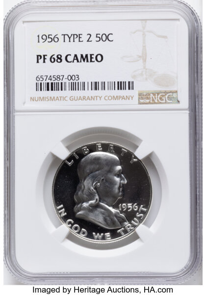 1956 50c Type 2, DDR, FS-802 PR CAM thumbnail 3