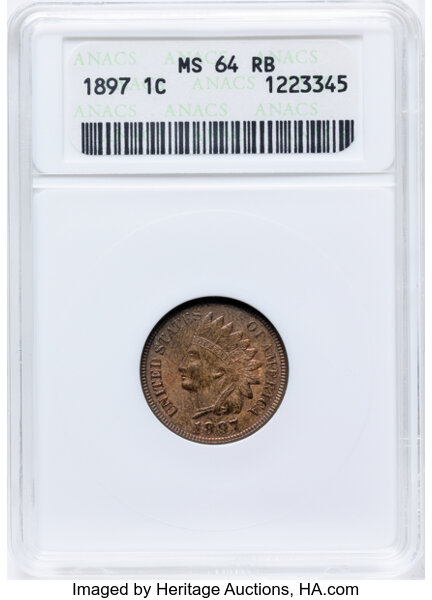 1897 1c Repunched Date, S-10 MS RB thumbnail 2