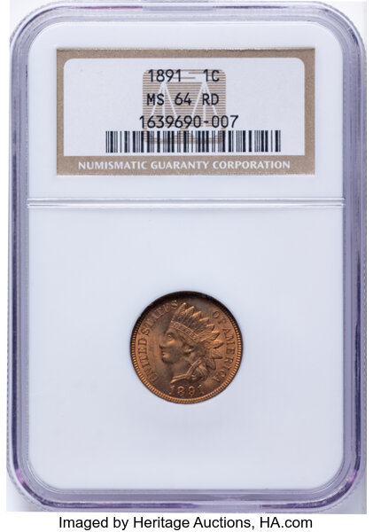 1891 1c Repunched Date, FS-301, S-3 MS RD thumbnail 2