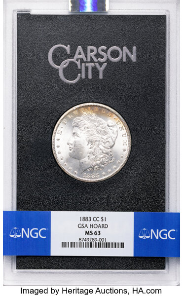 1883-CC $1  GSA Hoard, Hard package MS63 thumbnail 3