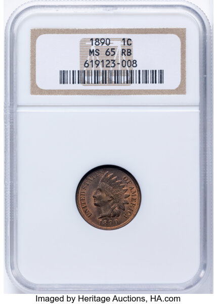 1890 1c Misaligned Die Clash, FS-901, S-16 MS RB thumbnail 2