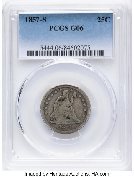 1857-S 25c MS thumbnail 3