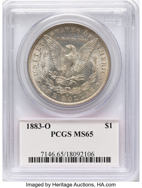 1883-O $1 MS65 CAC thumbnail 2