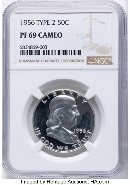 1956 50c Type 2, DDR, FS-802 PR CAM thumbnail 2