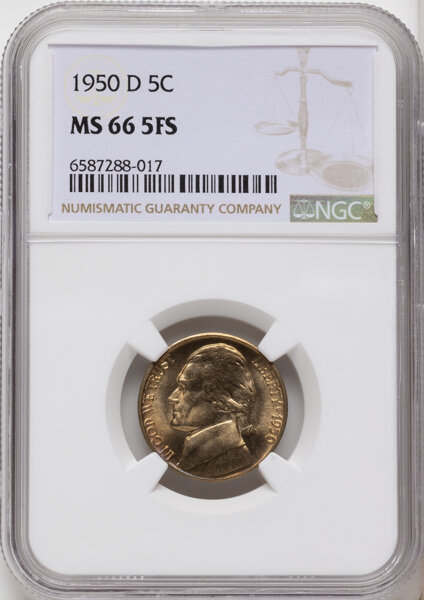 1950-D 5c MS FS thumbnail 2