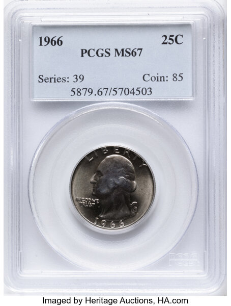 1966 25c Doubled Die Reverse, FS-801 MS thumbnail 2