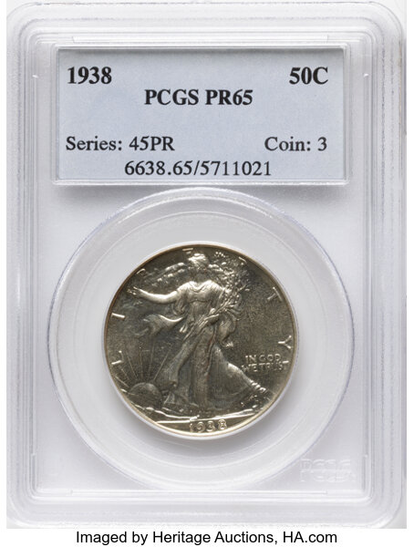 Walking Liberty Half Dollar Set 50c 7 Coins PR thumbnail 17