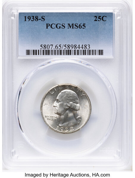 1938-S 25c MS thumbnail 3
