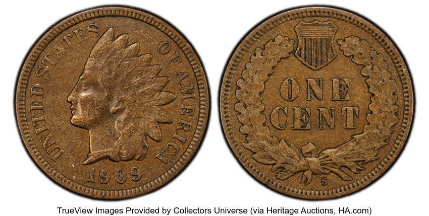 1909-S 1c Indian MS BN thumbnail 2