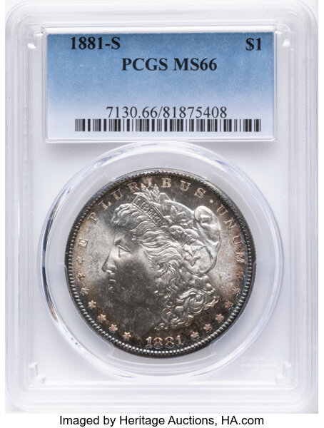 Image for 1881-S $1 MS66 CAC
