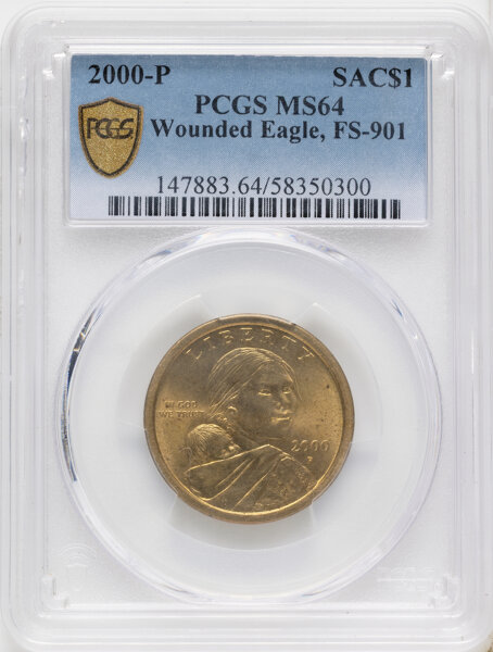 2000-P $1  Sacagawea, Wounded Eagle, FS-901 MS thumbnail 8