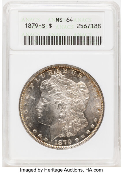 1879-S $1  Hair Ribbon Gouged, VAM-107A MS thumbnail 17