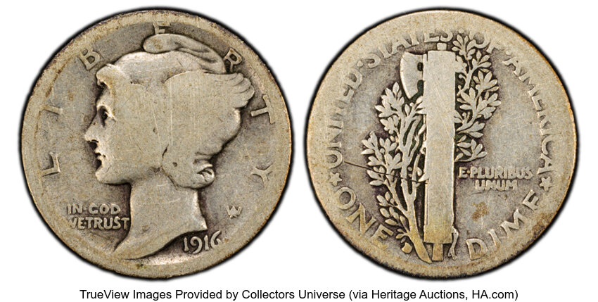 1916-D 10c MS thumbnail 3