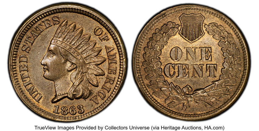 1863 1c Misplaced Date, FS-302, S-20 MS thumbnail 2