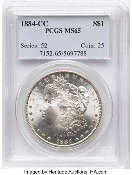 Image for 1884-CC $1 MS65 CAC