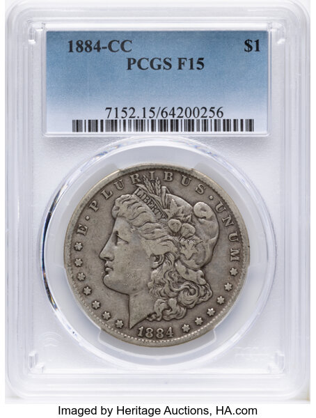 Image for 1884-CC $1 F15 CAC
