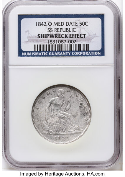 1842-O 50c Medium Date, Reverse of 1842 MS thumbnail 2