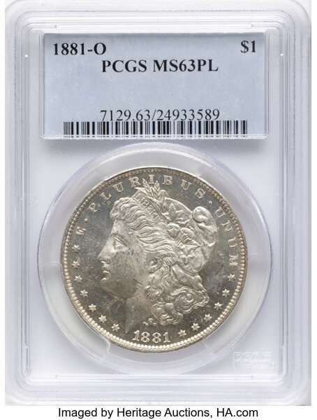 Morgan $1  Pre-1921 MS PL [Type] MS63 PL thumbnail 5