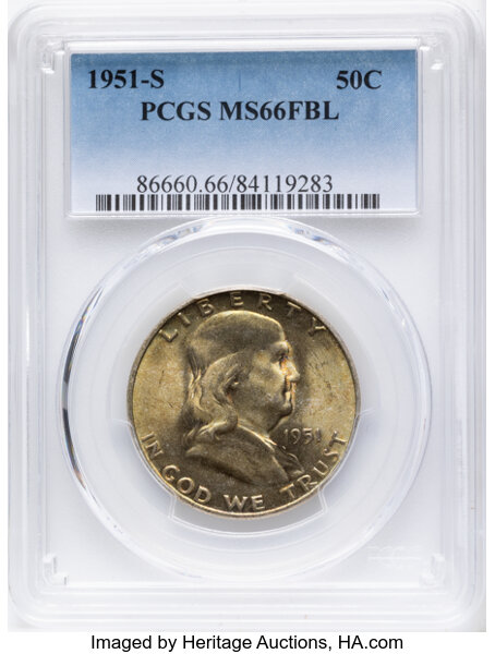 1951-S 50c MS FBL thumbnail 4