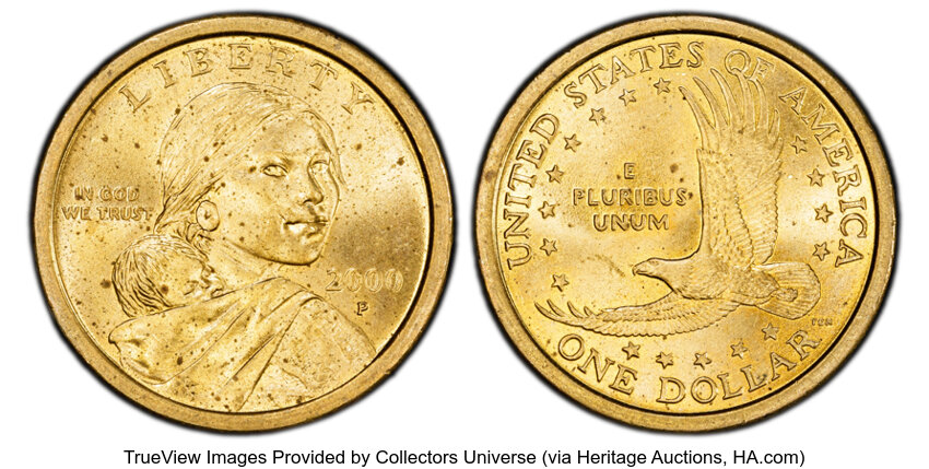 2000-P $1  Sacagawea, Wounded Eagle, FS-901 MS thumbnail 2