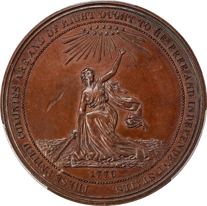 1876 SC$1 U.S. Centennial, Bronze, HK-21 MS thumbnail 4