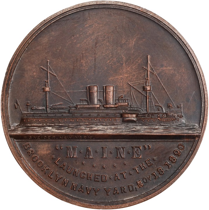 Image for 1898 SC$1 Battleship Maine, Ty.1, Bronze, HK-285 MS64