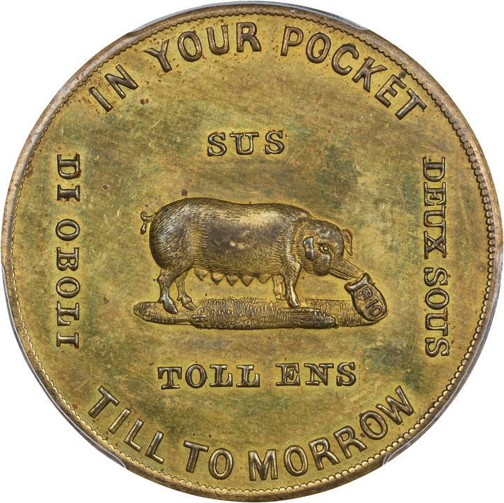 Image for 1857 SC$1 Aaron White, Brass, HK-830 MS65