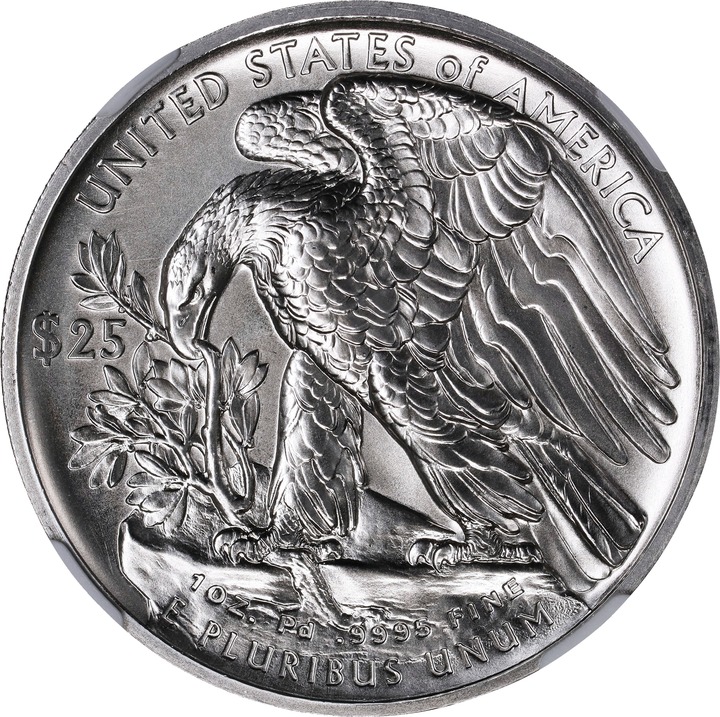 2017-(P) $25  Palladium Eagle, High Relief MS68 thumbnail 6