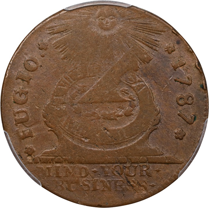 Image for 1787 Fugio 1c 4 Cinquefoils, STATES UNITED, Newman 13-R MS BN VG10 BN CAC